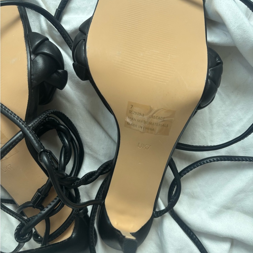 Black Braided Women's Sandals - Picture 5 of 6